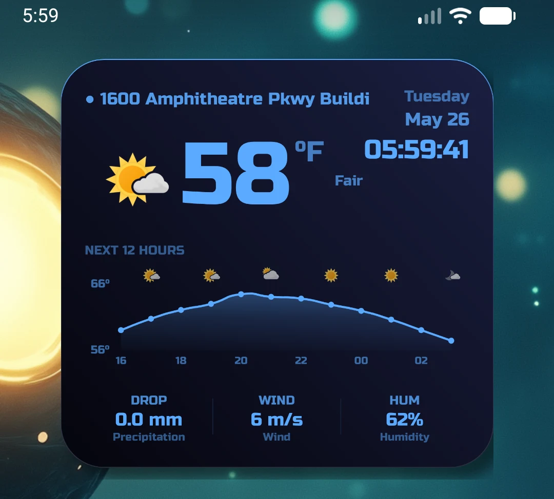 Digital Clock Widget · StandBy screenshot