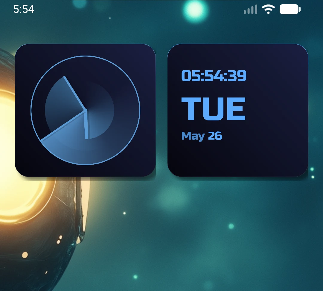 Digital Clock Widget · StandBy screenshot